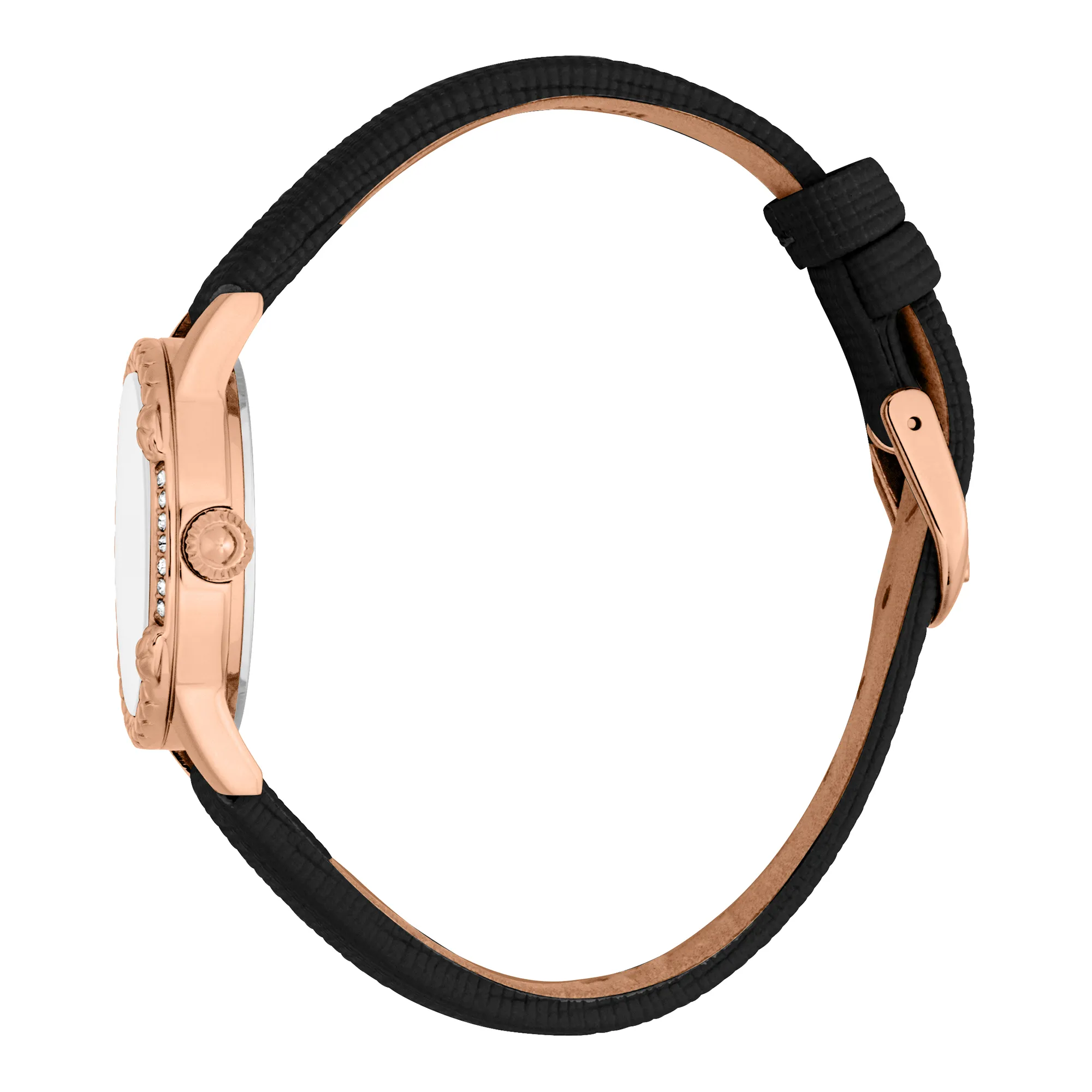 Fiorenza Snake Leather Black RG Silver - Image 3