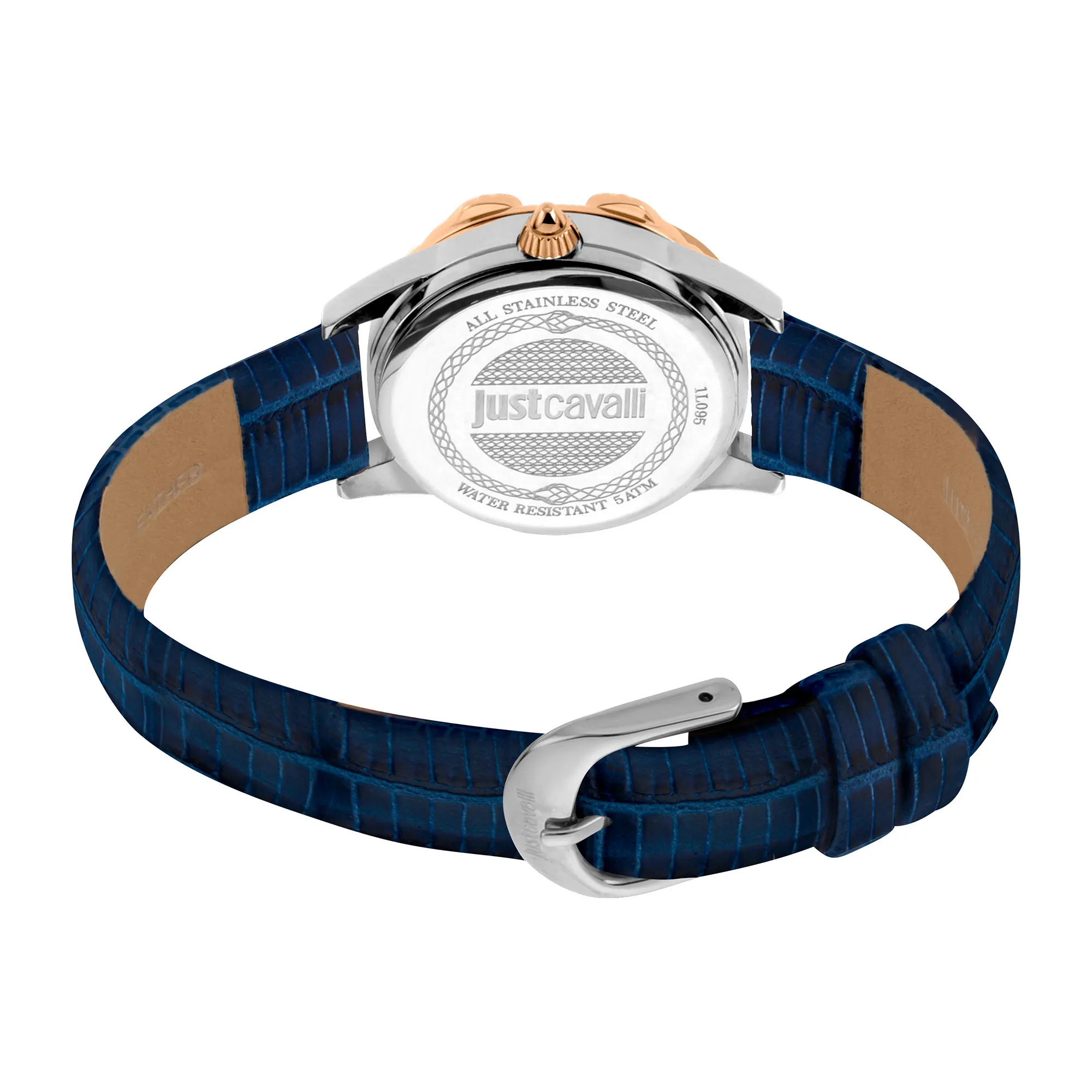 JC Giro Leather Blue Silver Serpente Zircons - Image 3