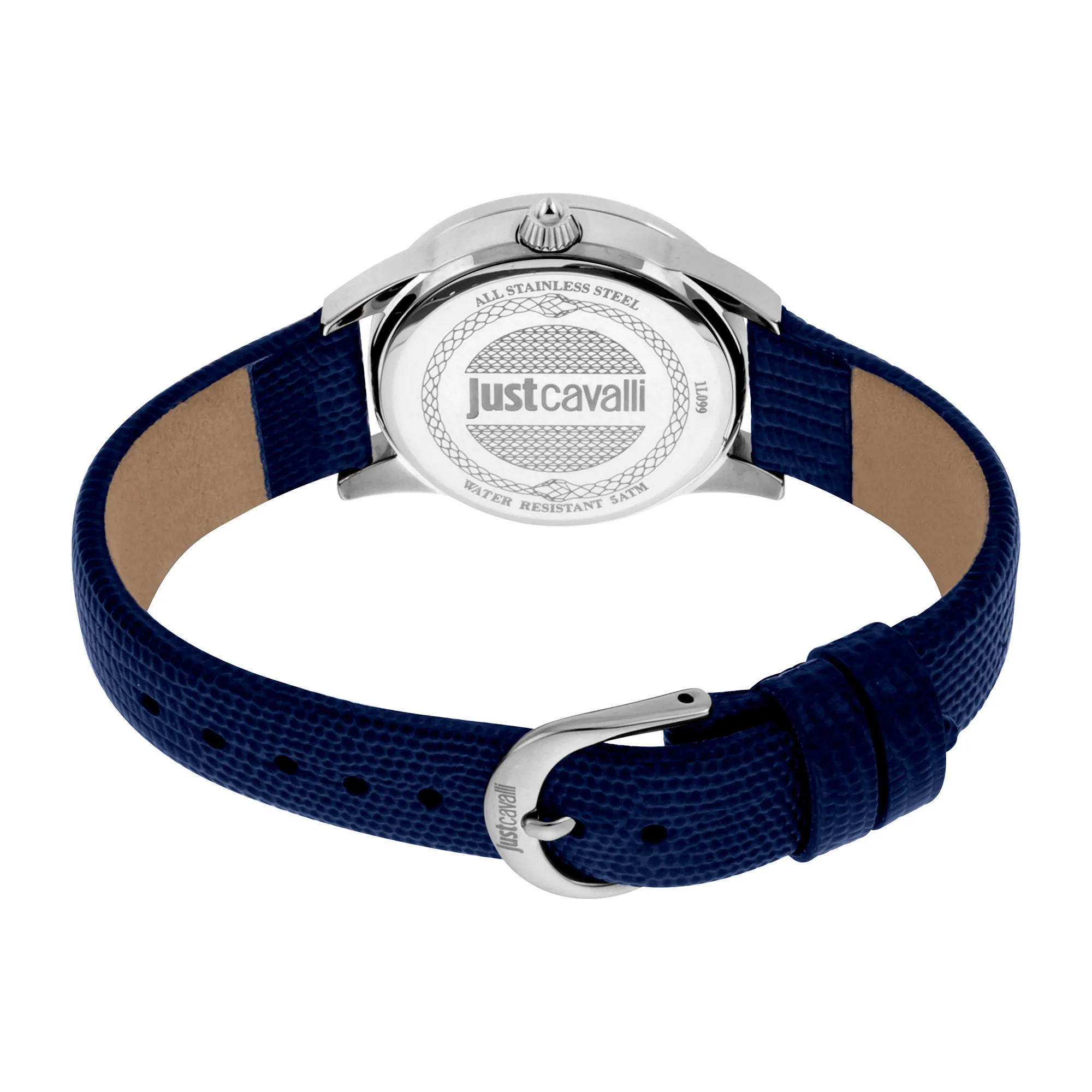 Logomania SET Leather Blue Silver Zebra Zircons - Image 3
