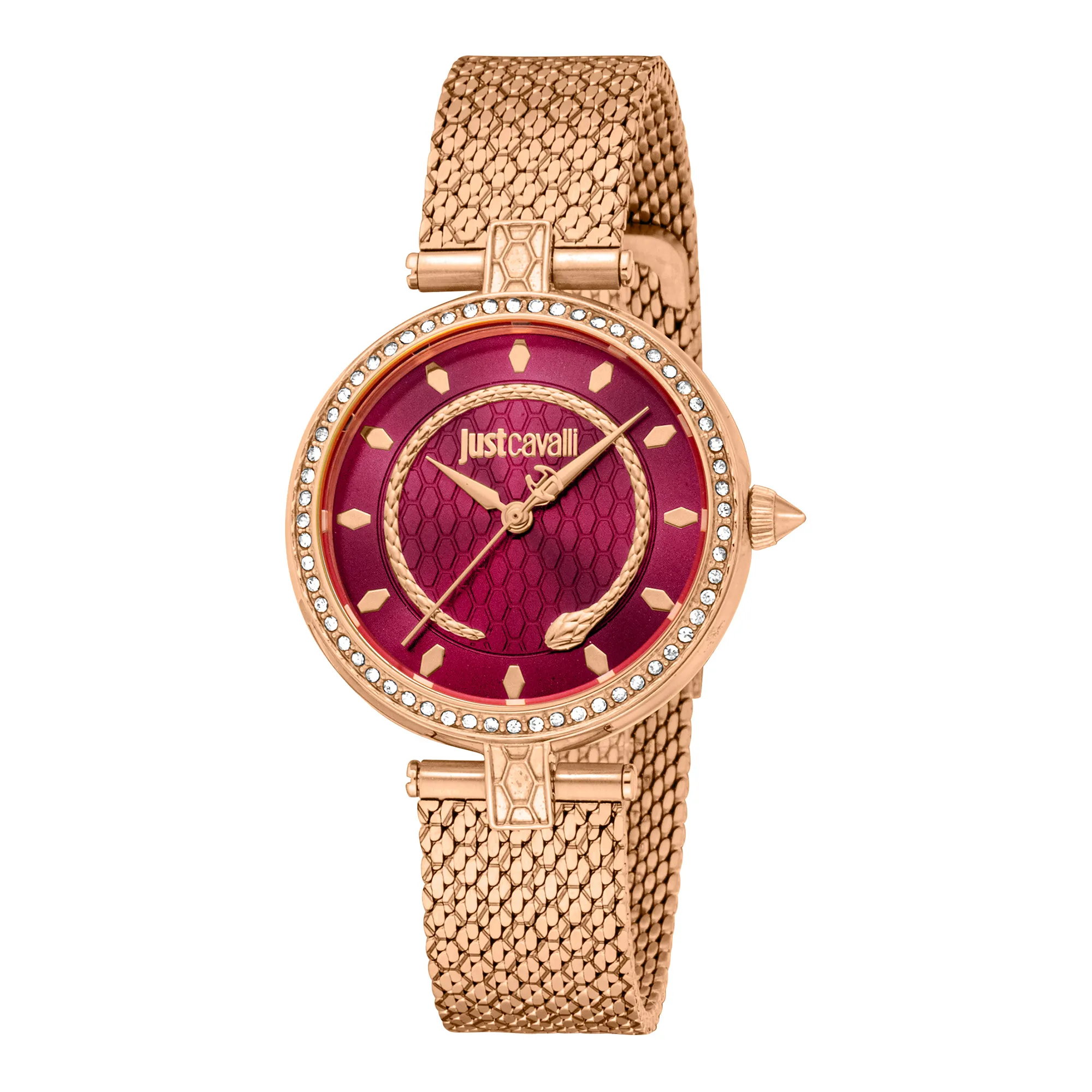 Obsessive Snake Rose Gold Red