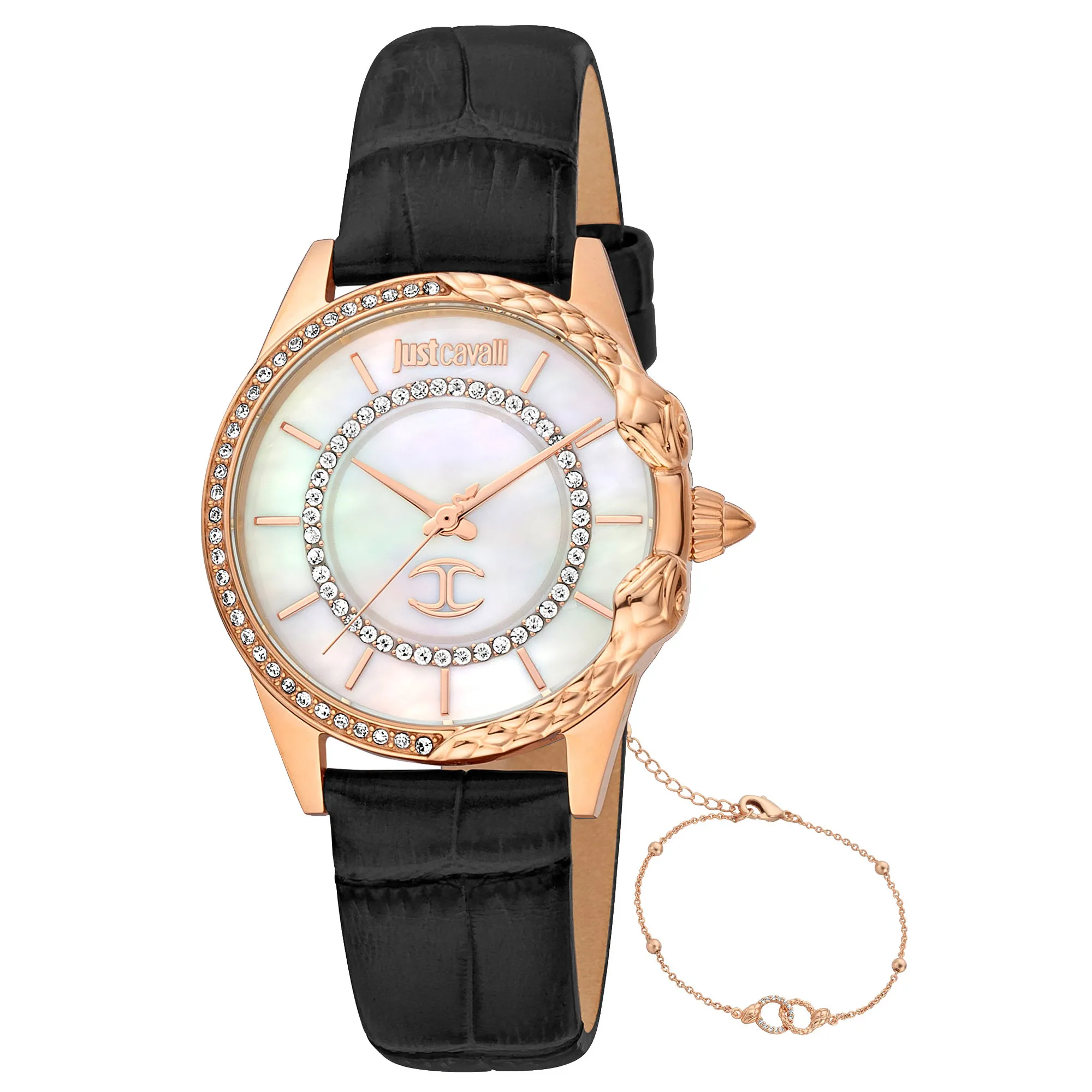 Set Catena Black Rose Gold Leather