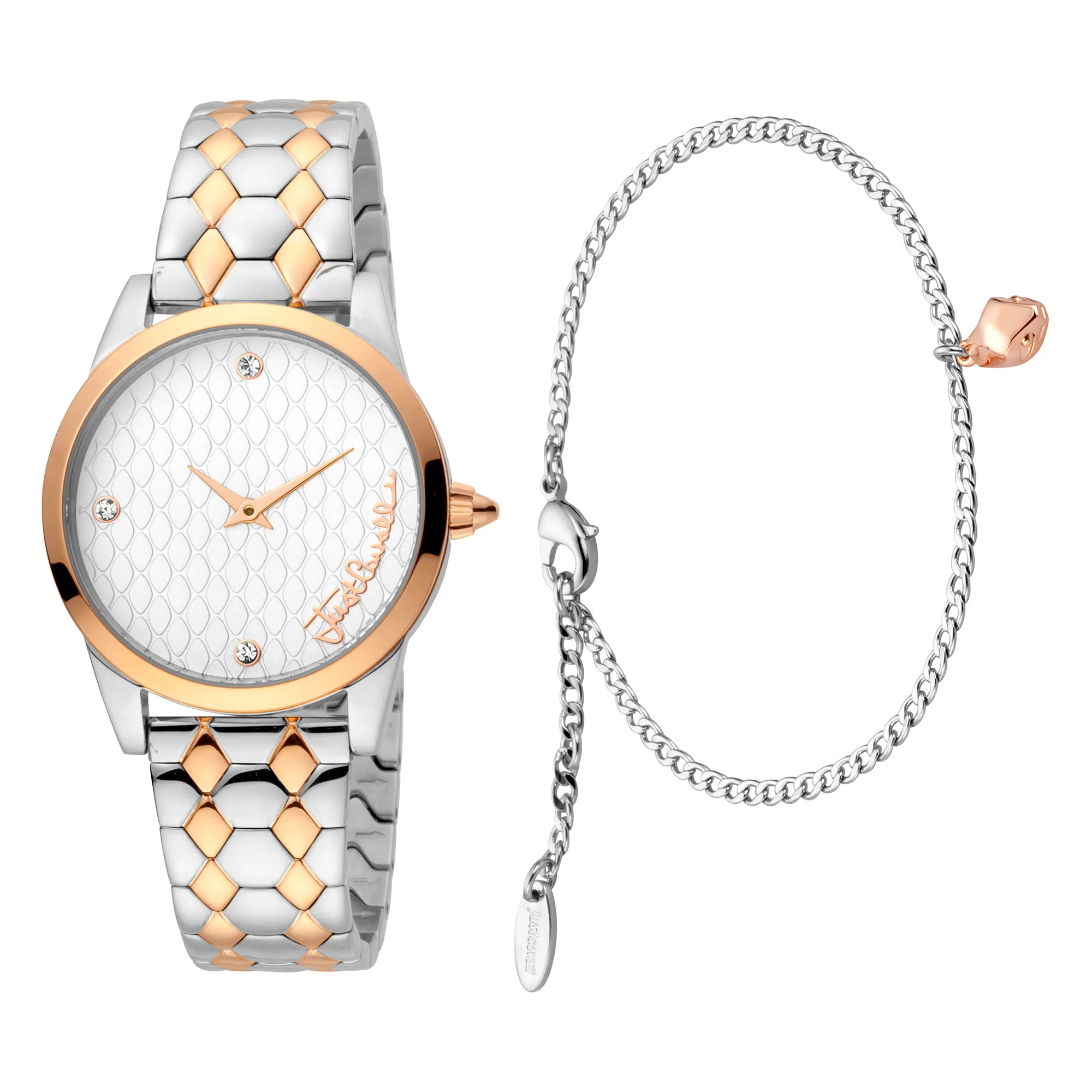 SET Steel Yellow Gold TwoTone Zircons