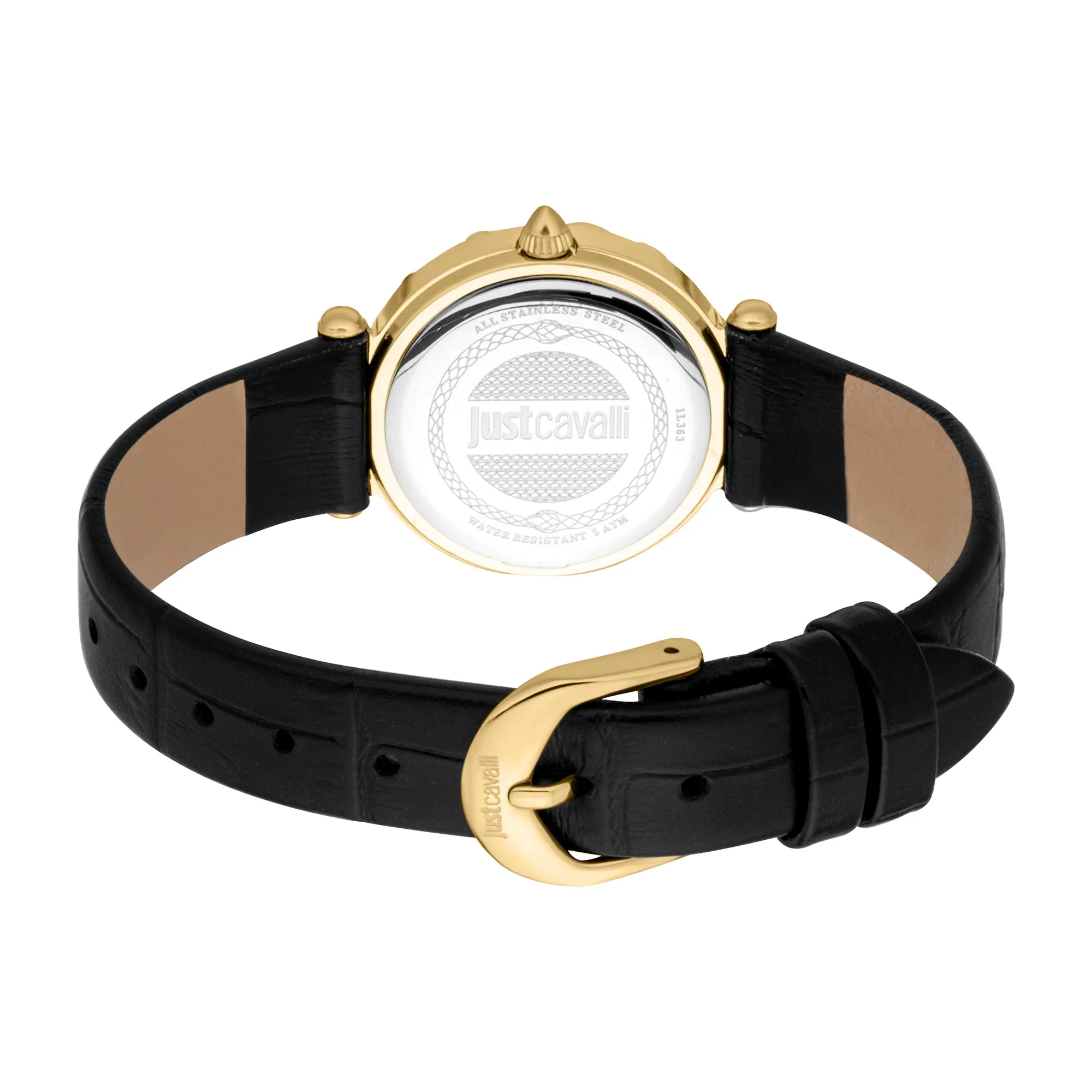 Stella Snake Leather Black YG Silver - Image 4